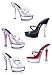 Teasingly Cute Slip-On Mule With Rhinestone Heart Detail & 5 1/2 Inch Heel.