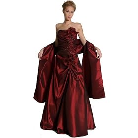 Taffeta Prom Dress with Flower Applique Taffeta Prom Dress with Flower Applique
