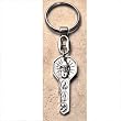 Saint Benedict Medal Key Chain - 1.5" Height - Silvertone - Made in Italy