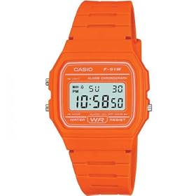 Casio - F-91WC-4A2EF - Montre Homme - Quartz - Bracelet orange