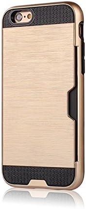 RUIHUI Hybrid Slim Dual Layer Protective Case for Samsung Note 5 and Samsung S6 Edge Plus with the Function of Stents /Insert Screens with Soft Interior TPU Cover and Hard Pu Bumper (note 5 /Gold)