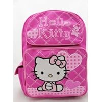 Licensed Hello Kitty Medium 14' School Backpack Bag - PINK HEART
