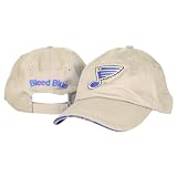St. Louis Blues "Bleed Blue" Adjustable Hat - Khaki