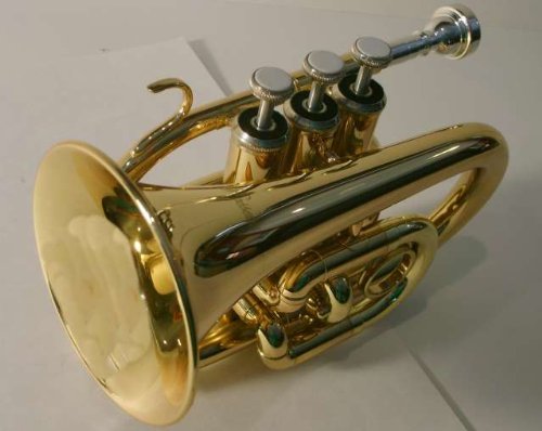 Rossetti Bb Pocket Trumpet, 7C, Gold Lacquer, w/ Case