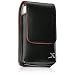 High Quality Executive Black Genuine Leather with Red Border Vertical Pouch Case for Sony Ericsson W580 W580i / S500 S500i + Lanyard Gift