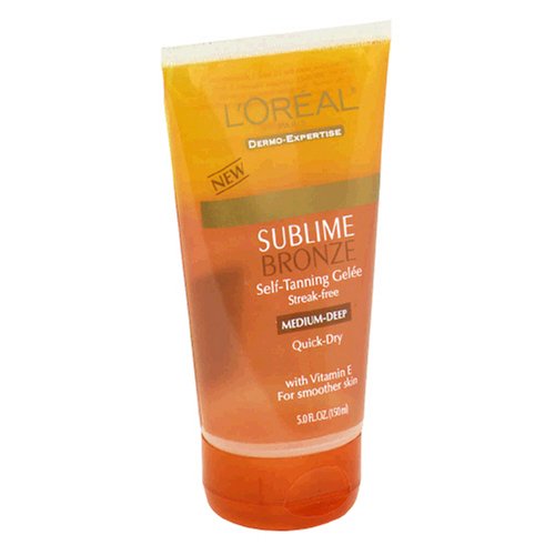 L'Oreal Dermo-Expertise Sublime Bronze Self-Tanning Gelee, Medium-Natural , 5 fl oz (150 ml)