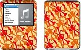 Skully Orange Design Protective Decal Skin Sticker for Apple iPod nano 3G (3rd Generation) 4GB/ 8GB Player