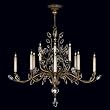 774040ST - Fine Art Lamps Crystal Laurel Gold 12 Light Chandelier in Warm Antiqued Silver Leaf 774040ST