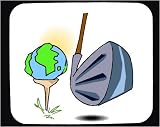 Mouse Pad with club, golf, globe, world, earth
