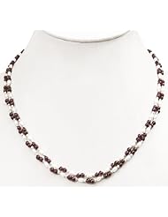 Excellent 2 Strands Natural Graceful Ruby & Fresh Water Pearl Beaded Necklace