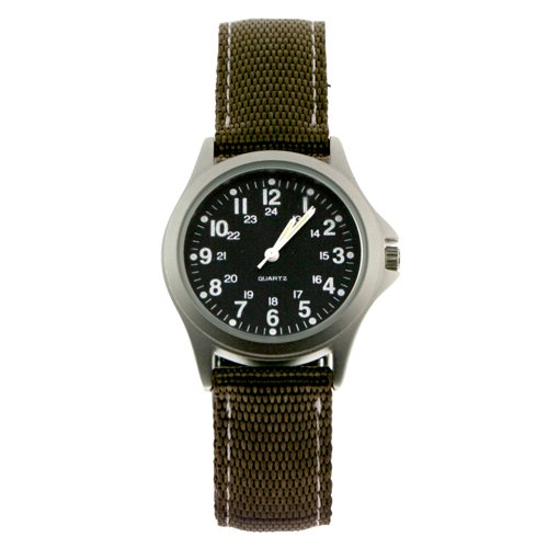 Zanheadgear Nylon Strap Rugged Field Watch (Black/Khaki)