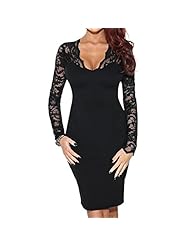 General Print Long Sleeves Lace Sheath  Dress