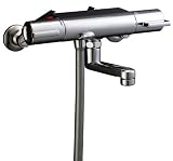 LIXIL(リクシル) INAX 浴室用 壁付 サーモスタット付シャワーバス水栓 取付ピッチ120~215mm 吐水口長さ90mm 防カビホース RBF-513