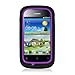 For Huawei Ascend Y M866 H866C Hybrid Hard Rubber Case Purple Black With Stand
