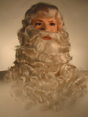 Supreme Santa Wig and Beard with Attached Moustache