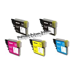 5x Kompatible Drucker Tintenpatronen f�r Brother MFC-J 265 W - 1x Cyan / 1x Gelb / 1x Magenta / 2x Schwarz
