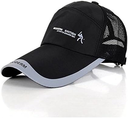 Fashion Sun Cap, AHGAO Linen + Mesh Summer Men Women Adjustable Baseball Hat Cap, Adult [Black]