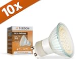 10er-Pack GU10 60 LED mit Schutzglas...