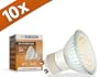 10er-Pack GU10 60 LED mit Schutzglas [sebson�] (280lm - Warm-Wei� - 60 x 3528 SMD LED - 120� Abstrahlwinkel - GU10 Sockel - 230V AC - 3,5W - �50�57mm - 10 Stk.)
