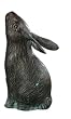 Verdigris Finished Cast Iron Bunny Doorstop