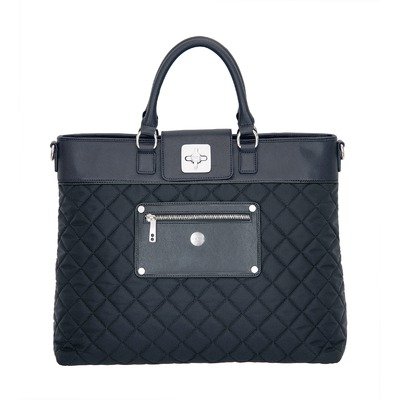 Knomo Ravello Quilted E/W Laptop Tote (Bayswater) (Black) Knomo Ravello Quilted E/W Laptop Tote (Bayswater) (Black)