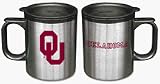 Oklahoma Sooners 13 oz. Stainless Steel Coffee Mug ( Set of Two ) - B0002BTZQ2
