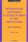 Revue Economica  / Introduction historique à l'étude du droit et des institutions