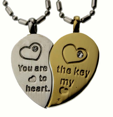 R.h. jewelry lovers couple stainless steel pendant, spl…