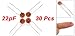 uxcell 30 x 22pF DC 50V Low Voltage DIP Ceramic Disc Capacitors