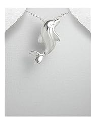 Dolphin Pendant Necklace In 92.5 Sterling Silver