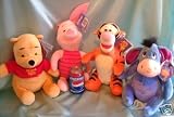 Toys : WINNIE THE POOH, SET OF 4 X 12" SOFT TOYS, POOH, EEYORE, TIGGER & PIGLET