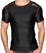 AFFLICTION Mens Skulls Drift Tee Compression Dri-Fit Short Sleeve Spandex T-Shirt Shirt Top Black