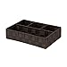 Honey-Can-Do OFC-03687 Four Section 11.75 by 7.75 by 2.76-Inch Woven Drawer Organizer, Large, Espresso Brown