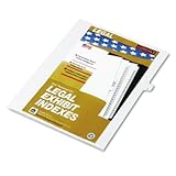 Kleer-Fax 80010 - 80000 Series Legal Exhibit Index Dividers, Side Tab, J, W ....