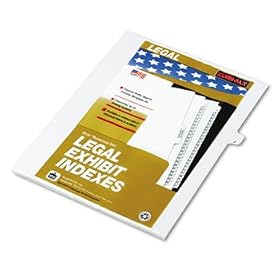 80000 Series Legal Exhibit Index Dividers, Side Tab, J, White, 25/Pack