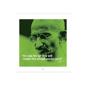 Art Prints - All Sizes: Mahatma Gandi - I Quote - 40x40cm