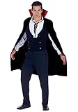 DELUXE LONG BLACK VAMPIRE DRACULA CAPE WITH RED COLLAR 51