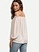 SheIn Women's Off The Shoulder Long Sleeve loose Top Blouse - Pink Small