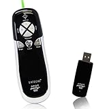 Satechi SP800 Smart-Pointer (Black) 2.4Ghz RF Wireless Presenter with Mouse Function and Green Laser Pointer