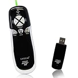 SP800Smart-Pointer(Black)2.4GhzRFWirelessPresenterwithMouseFunctionandGreenLaserPointer