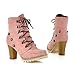 Charm Foot Fashoin Studded Womens Chunky Heel Martin Boots High Top Boots
