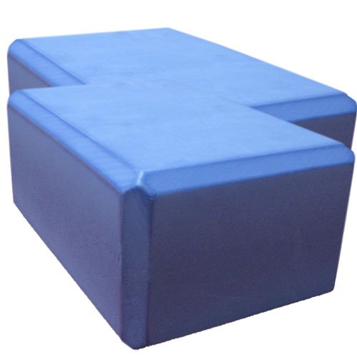 Nu-Source Yoga Block (2-Piece), Sky Blue, 9 x 6 x 4-Inch