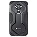 Hootech LG G Flex Case, GreatShield Fusion Hybrid Dual Layer Shock Absorbing Snap On Rugged Case Back Cover for LG G Flex - (Black)