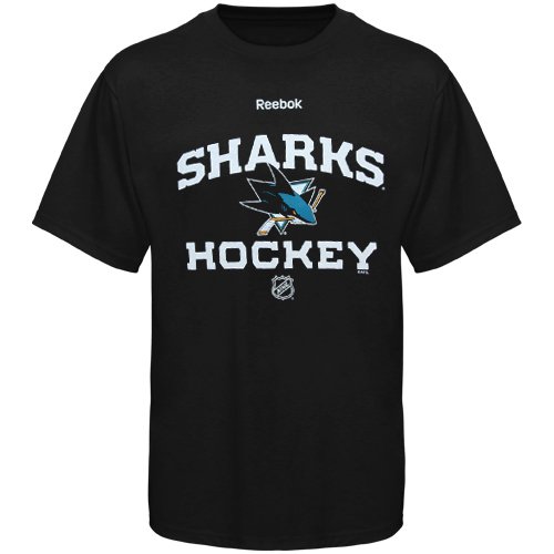 NHL San Jose Sharks Authoritative Black Short Sleeve Tee (Black, XX-Large)
