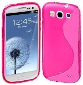 HJX S-Line Back Flexible TPU Case for Samsung Galaxy S III S3 I9300 - Pink