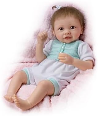 Ashton Drake Alyssa's Happy Feet Touch Activated Lifelike Baby Girl Doll