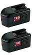 Milwaukee 48-11-2232 Value Pack 18-Volt 2.4 Amp Hour NiCad Slide Style Battery, 2 Pack