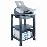 Kantek 3-Shelf Desk Side Mobile Printer Stand with Organizing Drawer, 17 x 13.25 x 24.5 Inches, Black (PS540) Kantek 3-Shelf Desk Side Mobile Printer Stand with Organizing Drawer, 17 x 13.25 x 24.5 Inches, Black (PS540)