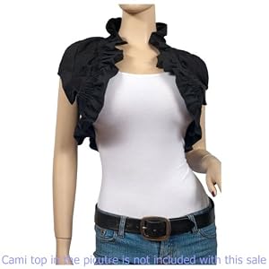 Buy Black COTTON Ruffled Collar Plus Size Bolero Shrug by var goTwisterProductImageStrings = new Object();goTwisterProductImageStrings['prodImageNotAvailTextNoColor'] = 
