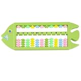 Como Plastic Cartoon Fish Shape Abacus Counting Soroban Moss Green for Child